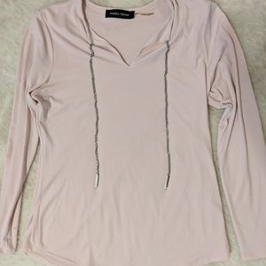 ivanka trump light pink long sleeve blouse